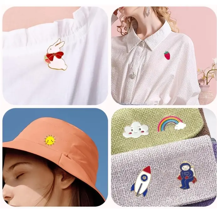 30 Pcs Enamel Pin Badge Set Cartoon Brooch Pins Decorative Lapel Pins Colorful Metal Badge Pins for Bags, Clothes, Hats, DIY, Gift-giving (Style Random) 1