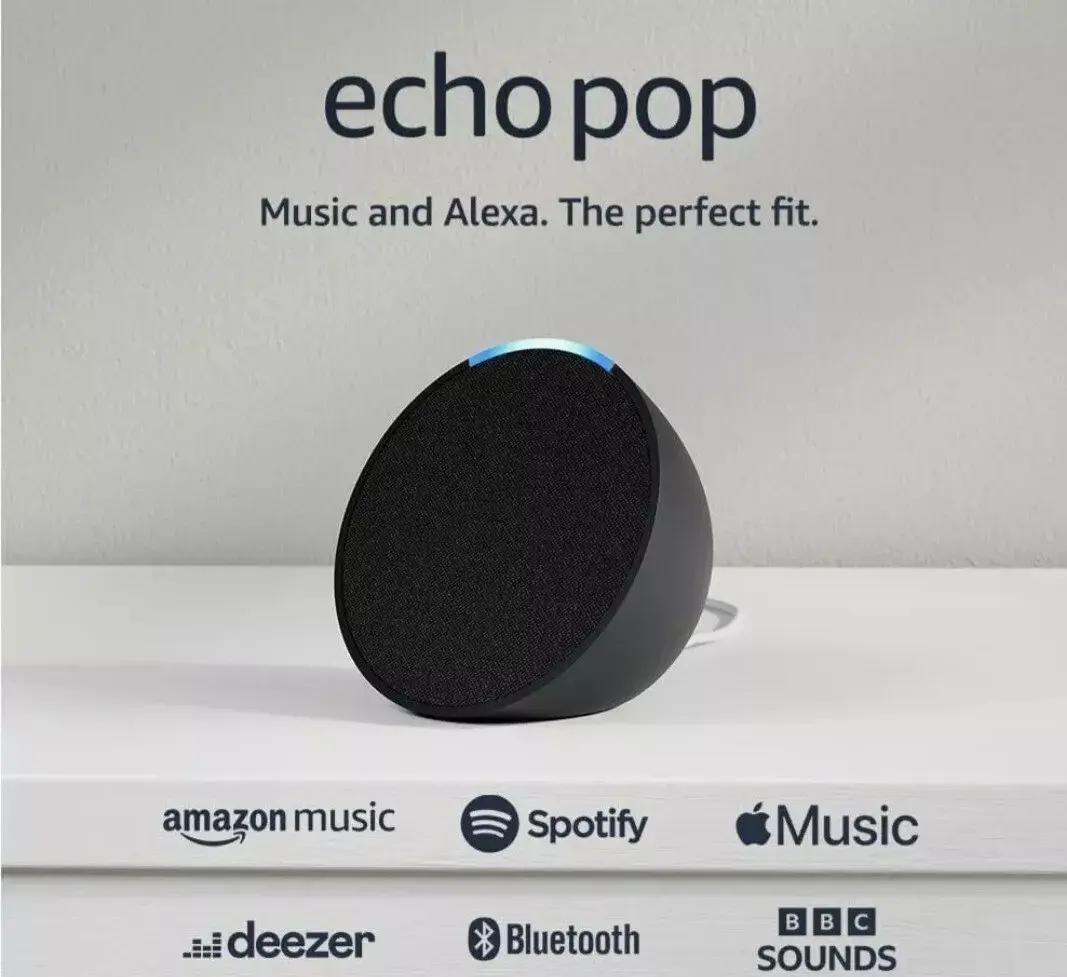 Full Sound Wi-Fi Bluetooth Smart Speaker Alexa Charcoal