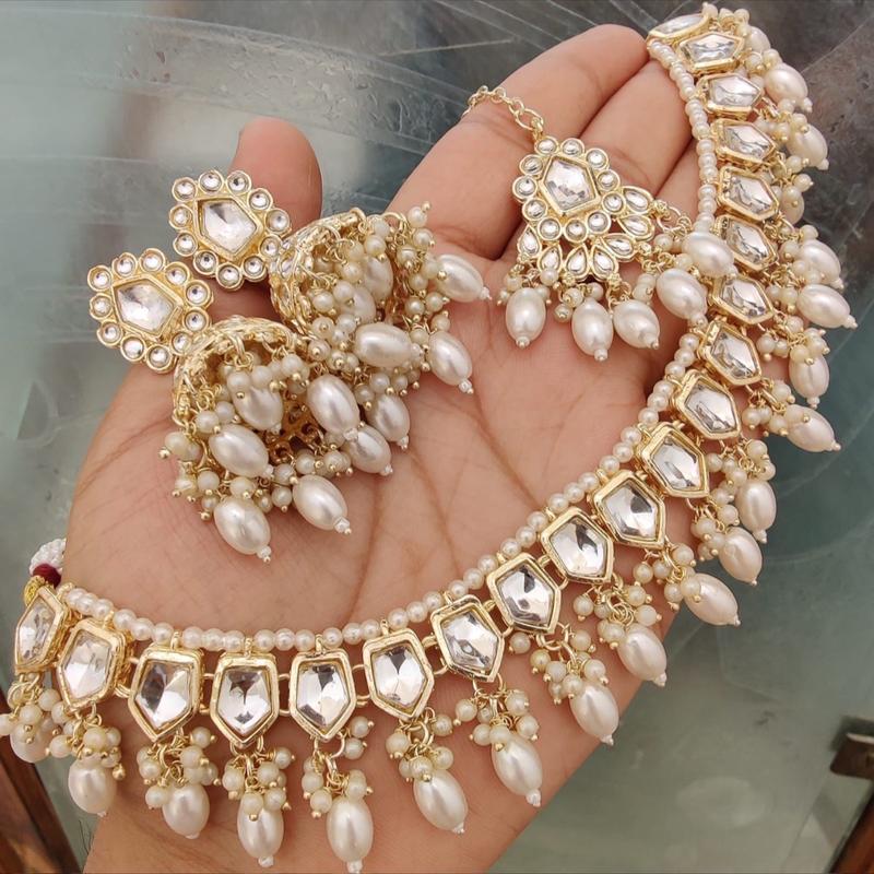 Meera Kundan Necklace Set - Elegant Jewellery for Women by Meera 1