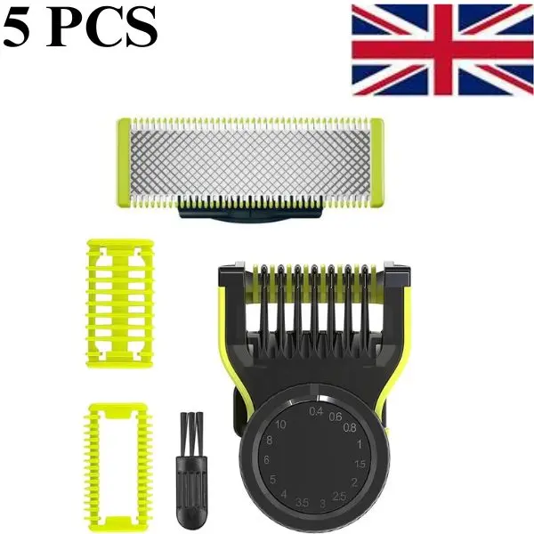 Shaving Tool Set Face Body Hair Comb & Trimmer Comb and One Blade Head Replacement For OneBlade, Shaving Accessories For Phillips