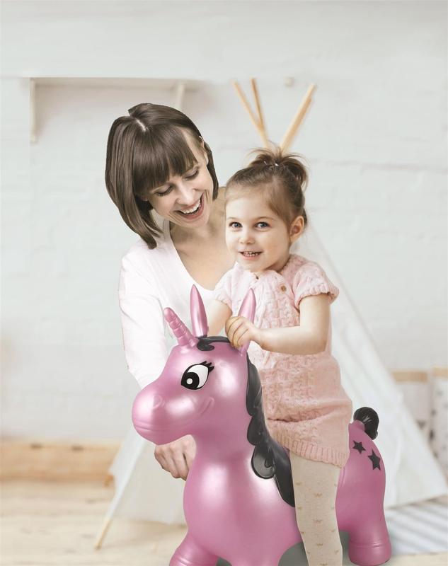 Inflatable Jumping Unicorn - Pink 2