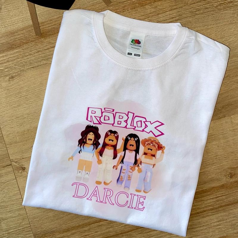 Personalised Roblox Birthday T-shirt, Roblox Birthday t-shirt, Roblox, Kids Roblox T-shirts, Kids Birthday T-shirts, Girls roblox tshirt 2