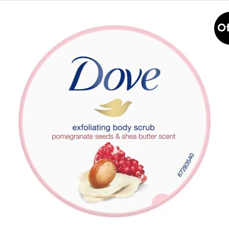 Dove Body Scrub Pomegranate Seeds & Shea Butter 225ml - Skin Repair Body Care Moisturizing Smooth 2