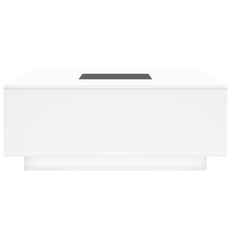 Coffee Table with Infinity LED White 100x100x40 cm 6