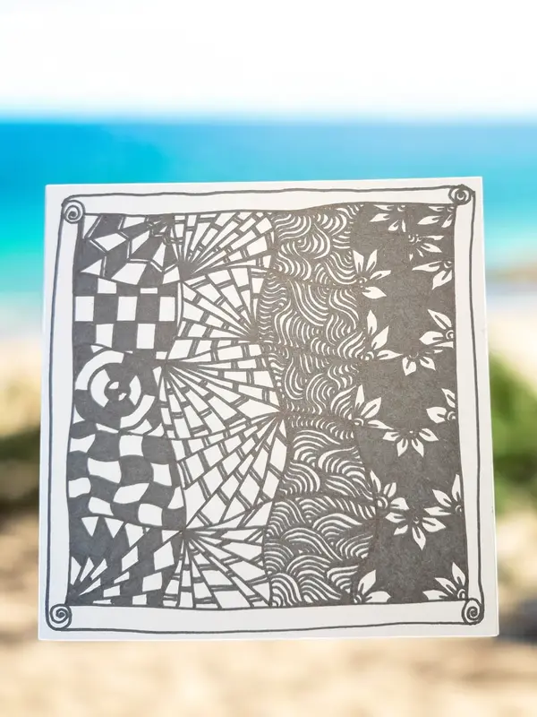 Doodles & Scribbled Mindful Greetings Card 2