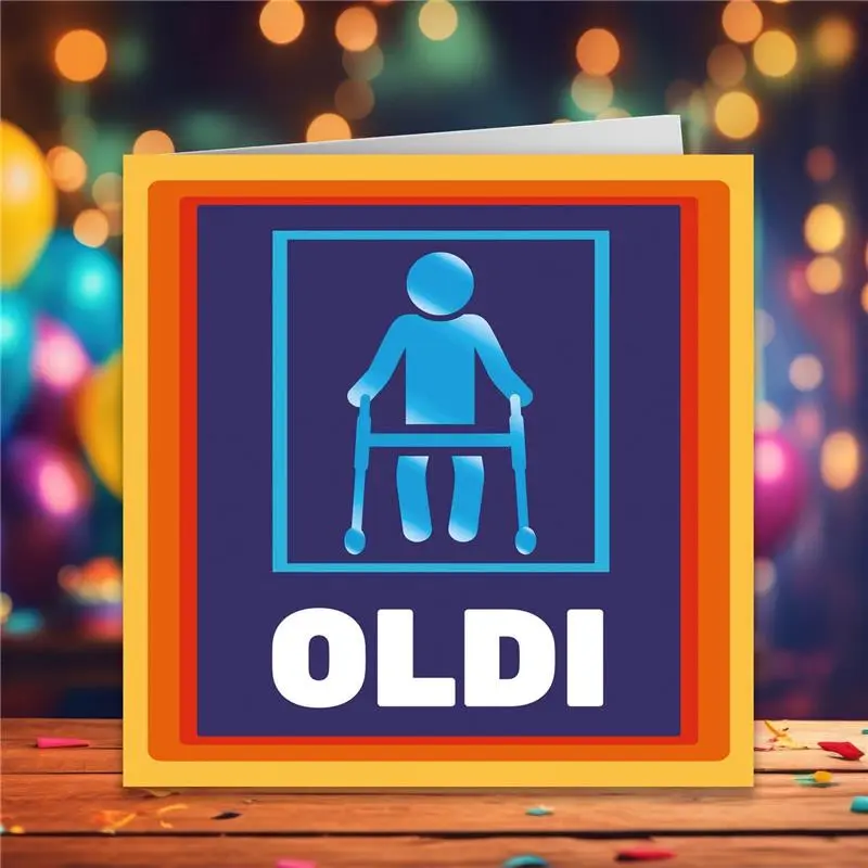 Male Funny Birthday Cards for Men - Oldi - Dad Birthday Card, Funny Birthday Card for Men, Male Birthday Card for Men, Birthday Card Dad, Funny Mens Happy Birthday Card 1