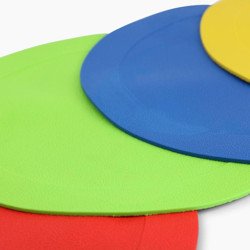 Splay Circle Markers - Non-Slip Rubber Floor Markers - 10 Inch Diameter - Pack of 4 - Indoor & Outdoor Use - Mixed Colors 1