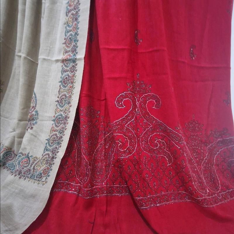 Traditional Pashmina Shawls with Handwork embroidery, Quality Pashmina Shawls, Pakistani Shawls, Available in different colours, Elegant look everyday. 5