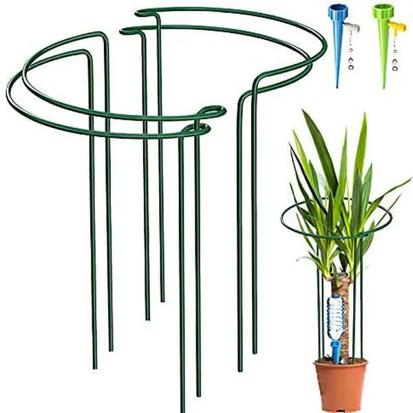 4 Pack Large 50cm Tall Bow Plant Support Stakes for Peonies, Hydrangea, Interlinking to Make Rows, Circles