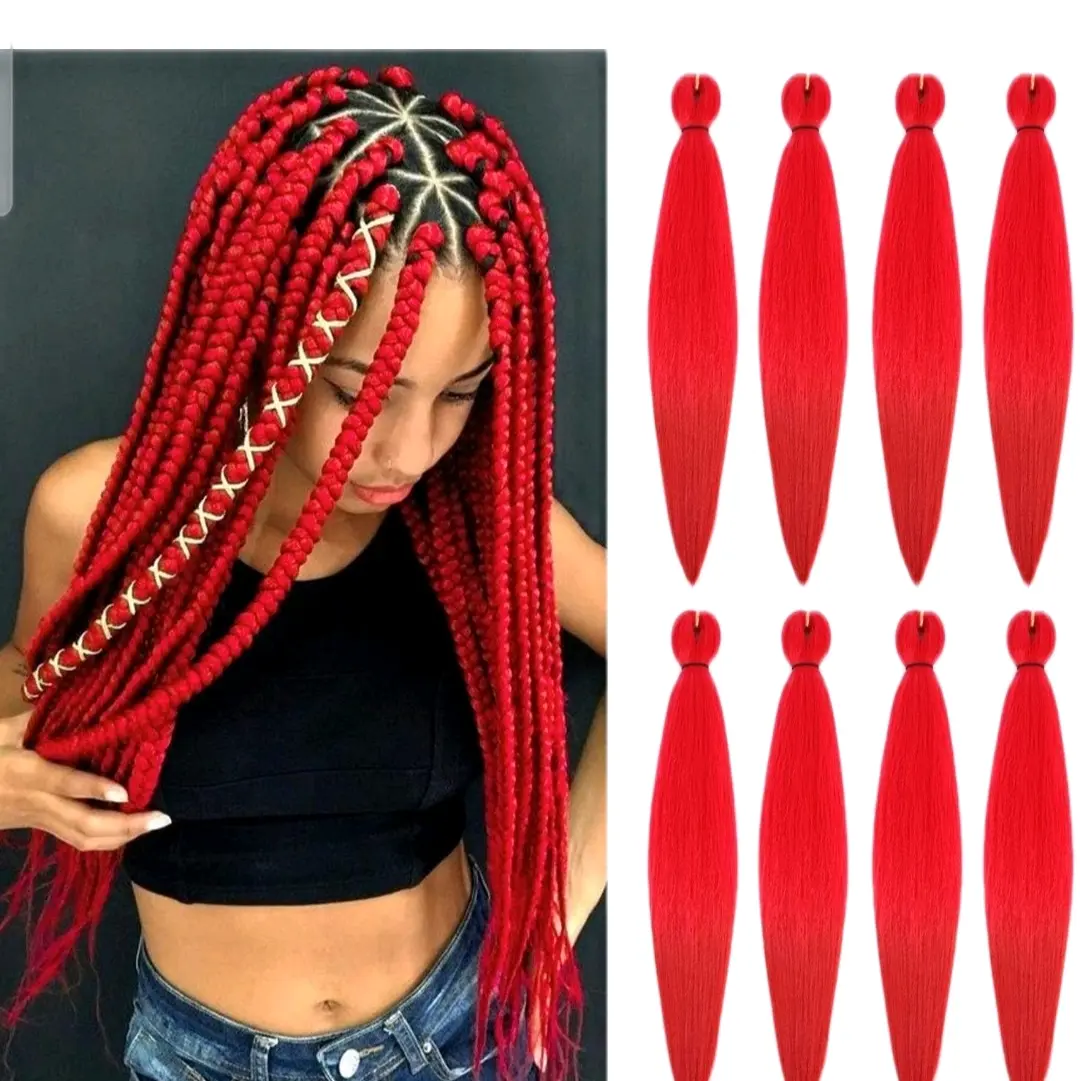 1 Pack  Braid 26 inch Professional Pre Stretched Braiding Hair Yaki Texture Braiding Hair for Crochet Hair Braids Long Free Synthetic Fiber Hair.
