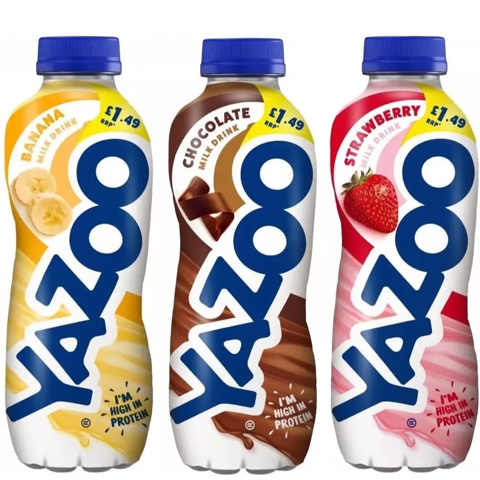 Yazoo Milkshake 400ml Yazoo Strawberry Chocolate Banana Milkshake 400ml Pack 5-10