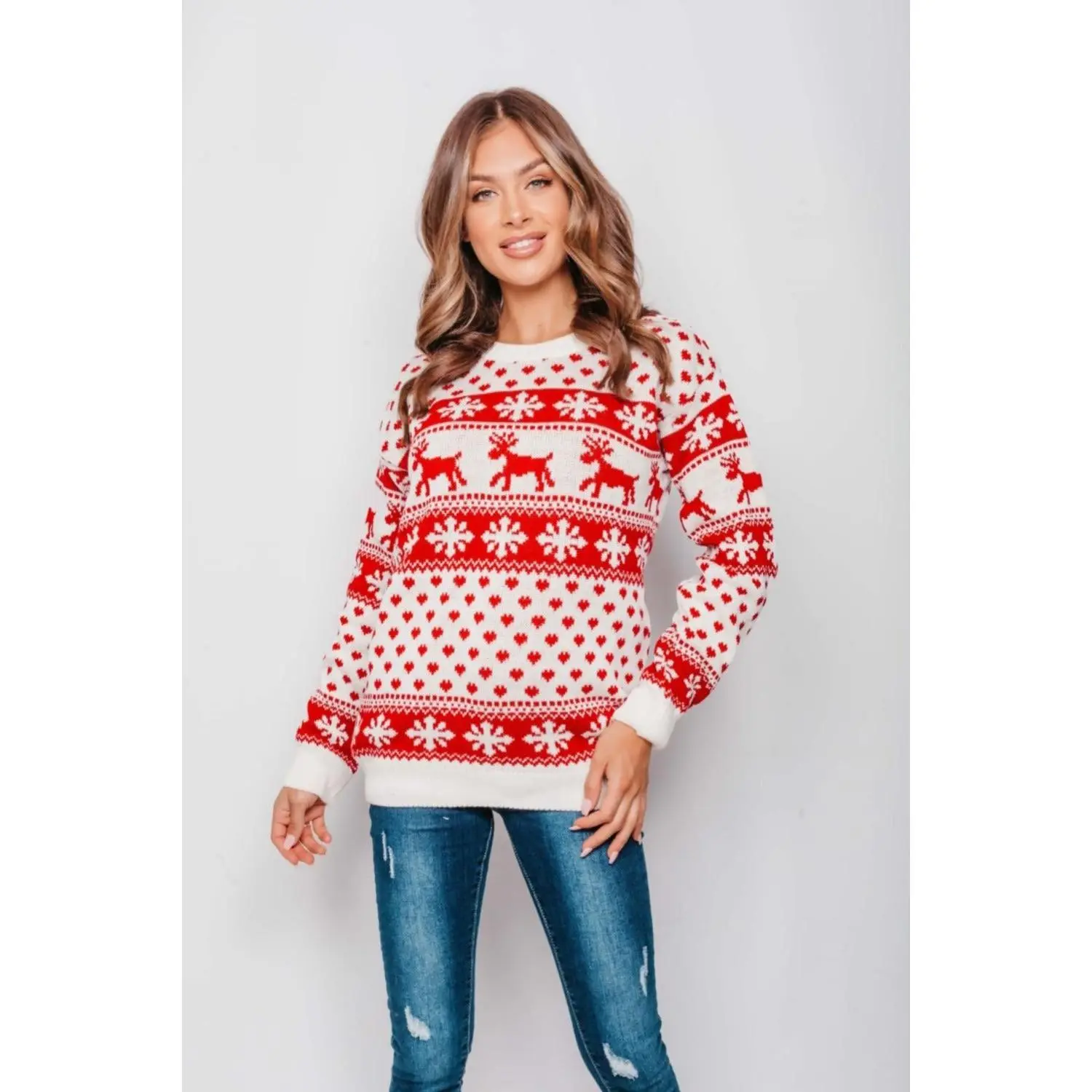 Christmas Red Reindeer Jumper