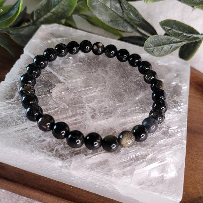 Golden Obsidian Crystal Bracelet 7