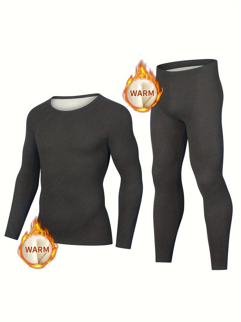 Product Introduction of Men's thermal underwear set, super soft lining warm base layer top and bottom autumn and winter 1