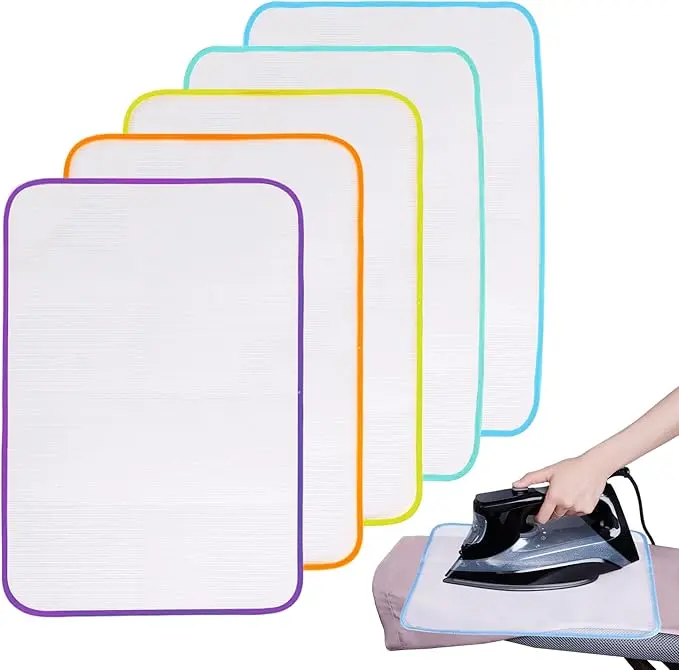 5 Pcs Heat-Resistant Mesh Ironing Cloth – Protective Iron Pressing Pad for Scorch Prevention, 40 x 60cm Mesh Fabric