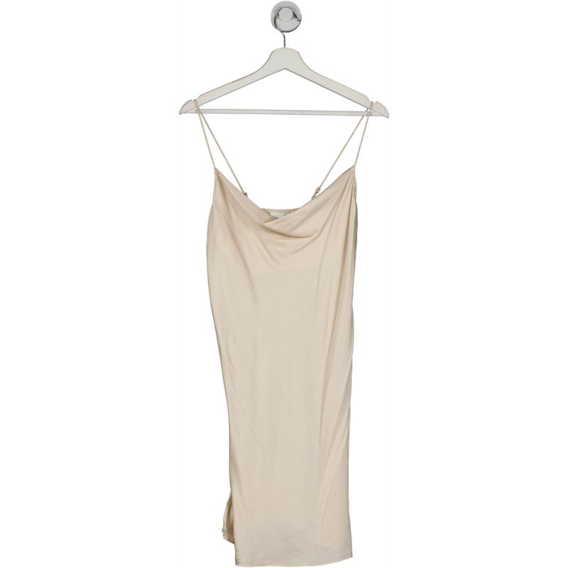 Skin Nude Satin Mini Slip Dress UK S 0