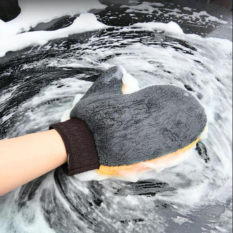 2 Pack Microfibre Car Wash Mitt Glove, Wash Mitt for Car Washing, Car Cleaning Mitt, For Car Maintenance Window Cleaner Exterior and Interior, Care Washing... 6