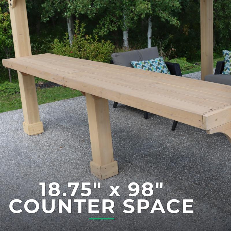Meridian Gazebo 10ft x 10ft (3m x 3m) with Wooden Bar Counter 2