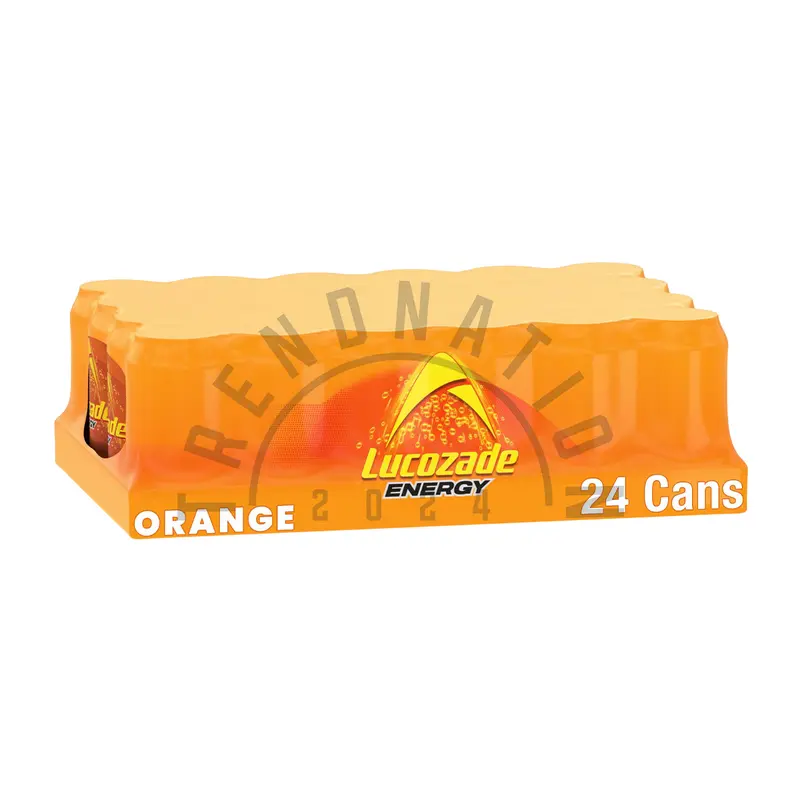Lucozade Energy Cans 24 Pack (24 x 330ml) Original and Orange Flavour Fizzy Drinks Sport Beverage 2
