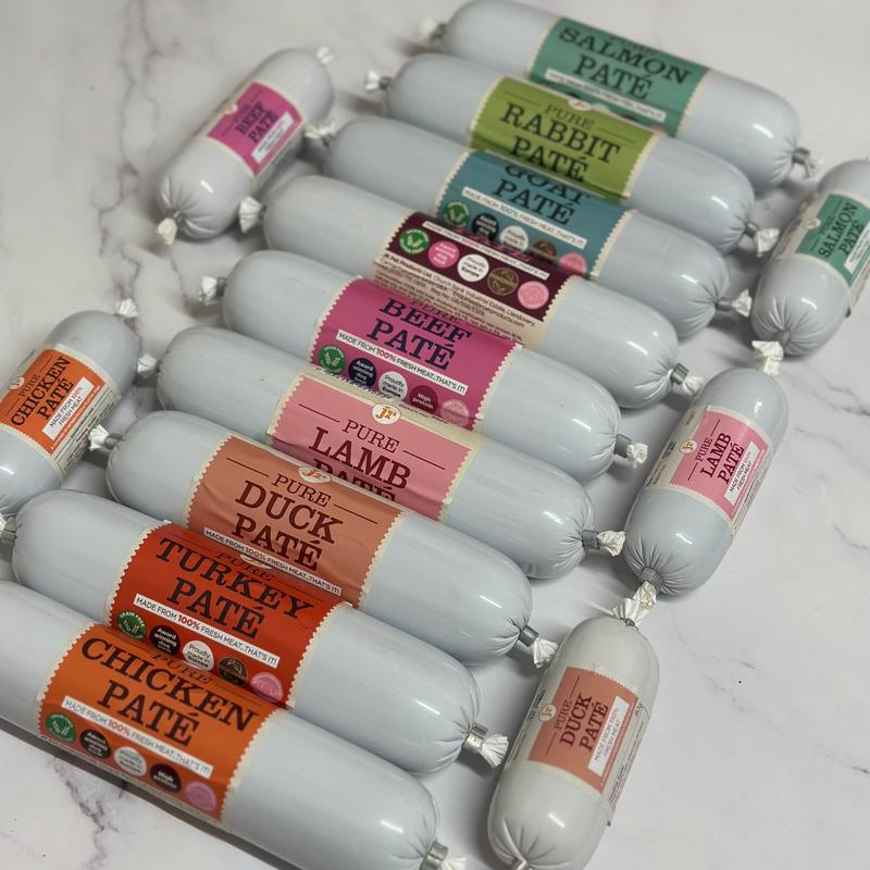 Pate For Dogs - Salmon Beef Chicken Duck Lamb - 80g Roll - Dog Enrichment - Training Treat - Food Topper - 100% Meat No Nasties! 1