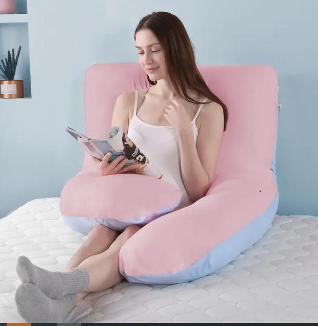 Pillow for Sleeping, U Shaped Pillow, Large pillow, Maternity Body Pillow, Pink 4