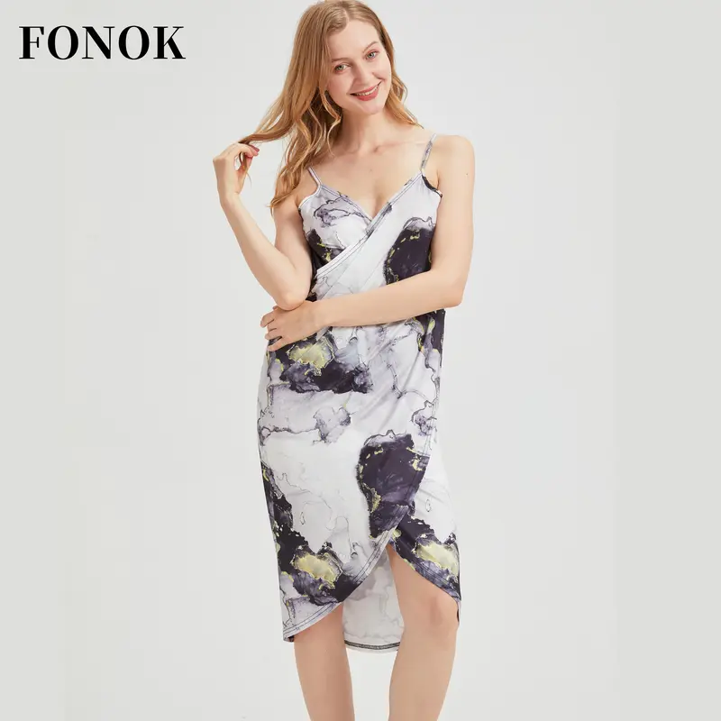 【FONOK】S-5XL Fancy beach dress Women Bikini Cover Up Swim Beachwear Long Maxi Wrap Sarong Beach Holiday Dress Womenswear 2