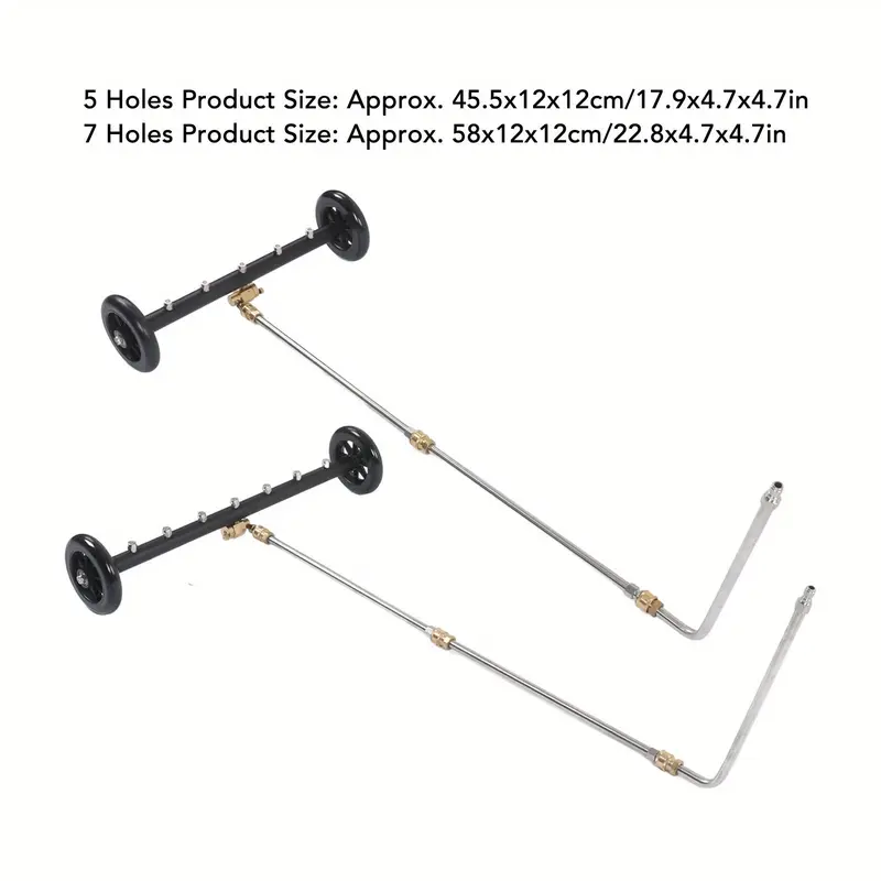 Pressure Washer Undercarriage Cleaner 4000psi 2 in 1 Under Car Water Broom Surface Cleaner with 3 Extension Wands for Balcony Courtyard 1
