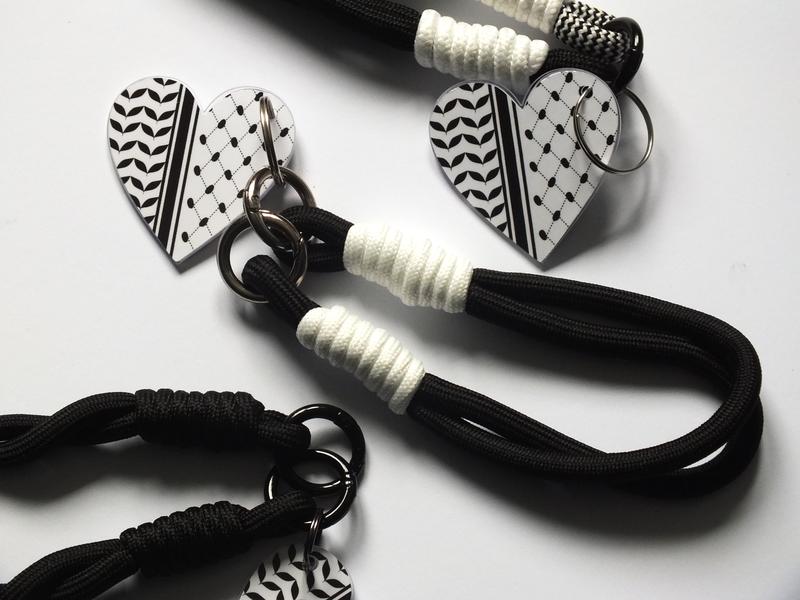 Shoelace Keyring Black White Keychain Love Heart Keyring Pink Glitter Heart Keychain Valentines Gift Anniversary Gifts Present for Girlfriend Present for Wife 0