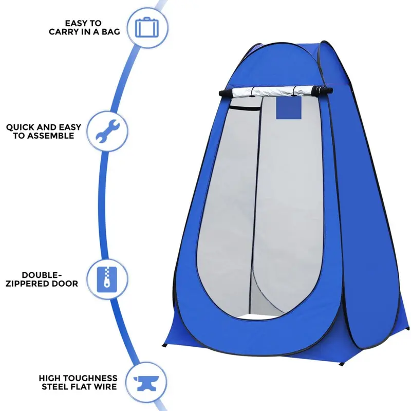 Pop-Up Privacy Tent, Portable Outdoor Camping Shower & Toilet, Changing Room for Hiking, Quick Setup Privacy Shelter, Waterproof, Foldable Privacy Tent for Outdoor Activities, Easy to Carry, Ideal for Camping, Hiking, Festivals, Perfect Gift for Camping 3