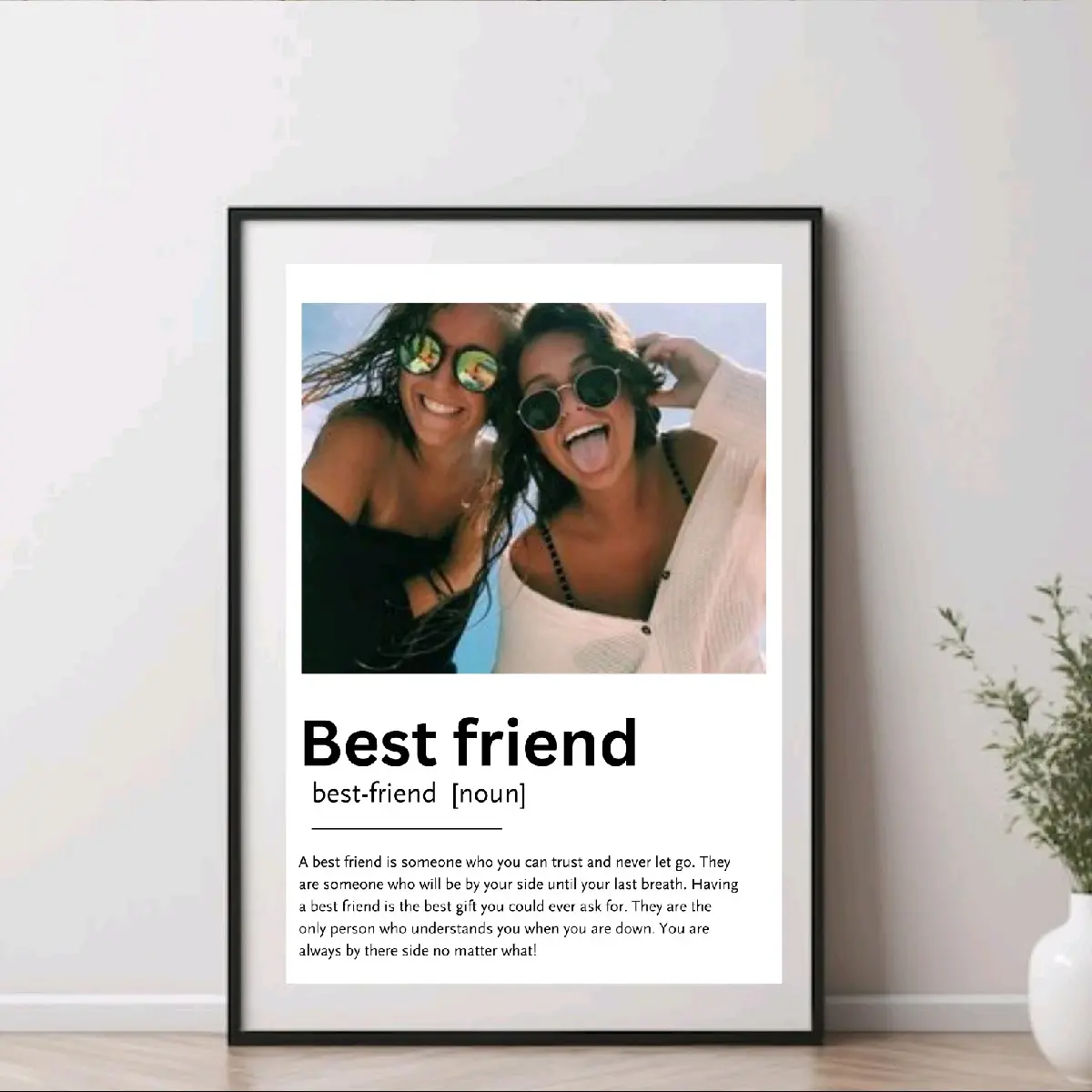 Best Friend Poster Print - Personalized Gift for Wall Decor etsy prints