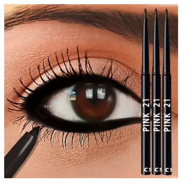3pcs Waterproof Black Eyeliner Pencils-Smudge-Proof, Long-Lasting &Beginner-Friendly Eye Makeup Lipliner Flawless Cosmetic