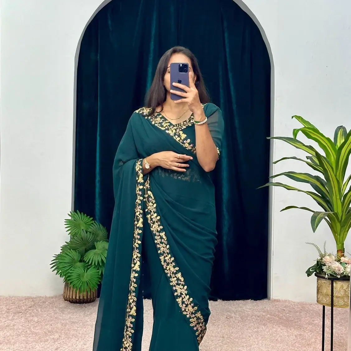 Preorder designer gown saree. Bollywood inspired ready to wear saree. Clothing Womenswear