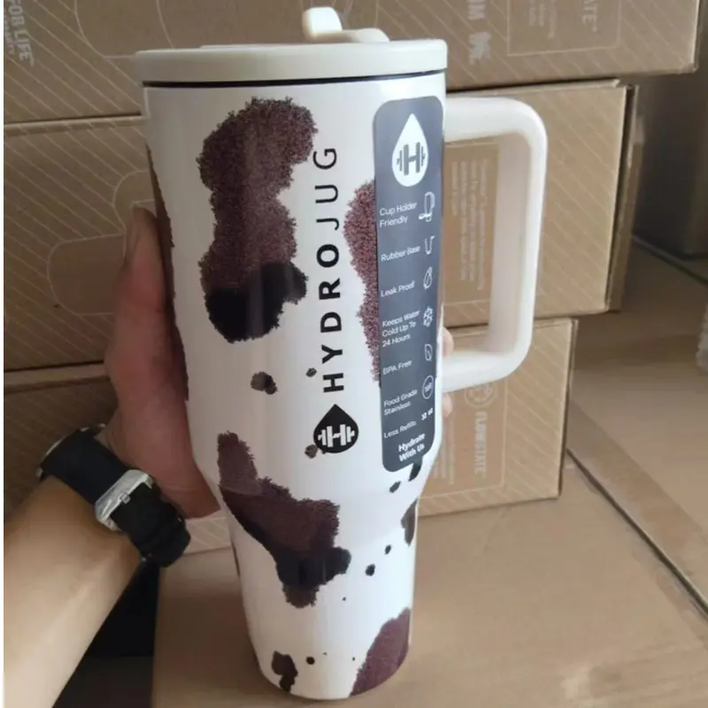 32 oz /40 oz Traveler Straw cap Stainless Steel vacuum insulated Car cup Double wall Hot Ice Travel 7
