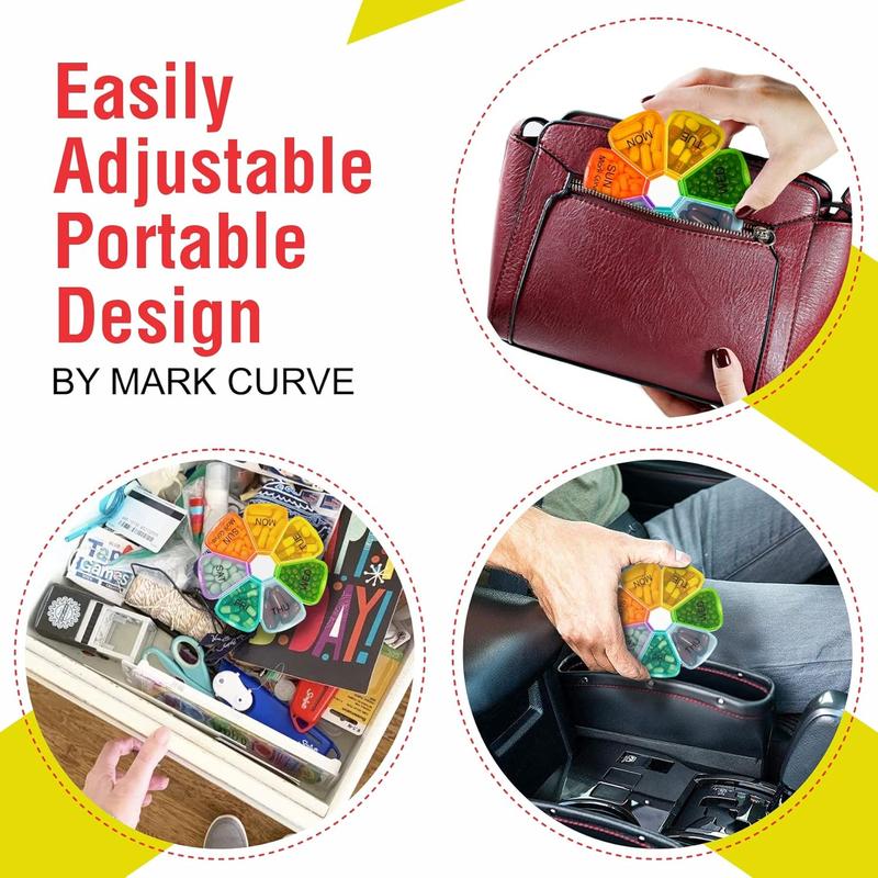 Product Introduction of Portable Weekly Pill Box - Easy to Open 7 Day Premium Quality Tablet Box - Tampons, Comfort 9