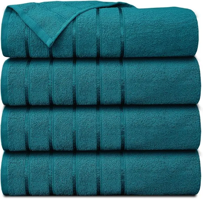 Premium Quality Extra Large Pack of 4 Bath Sheets  100% Egyptian Cotton Bath Towels Set Highly Absorbent Thick