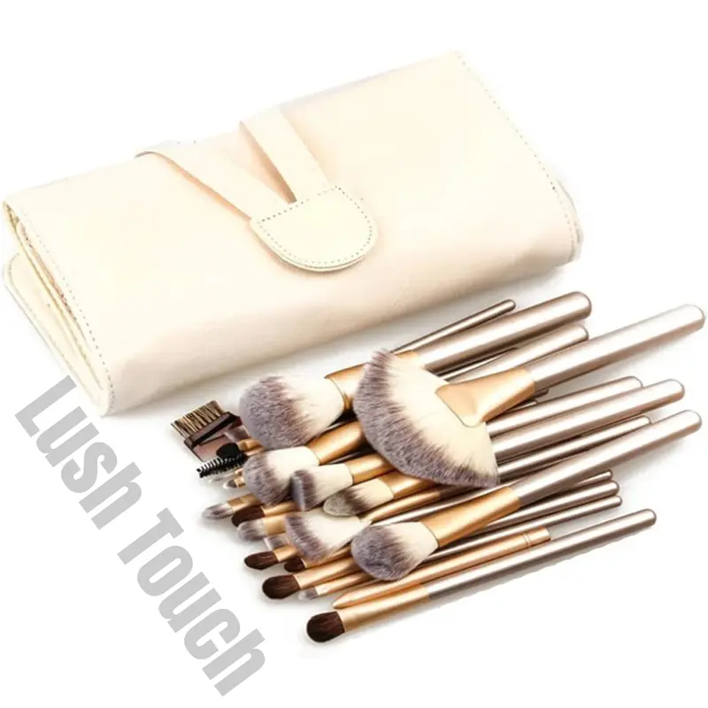 24 piece Make up Brushes Set with Pouch, Makeup Brushes with soft Bristles and Comfortable Grip Brushes Pouch for Travel, Gift For girls Large make  brushes,eyelash brush glitz and glam  brush makeup set 24 makeup  bundle set portable  makeup brush beauty 6