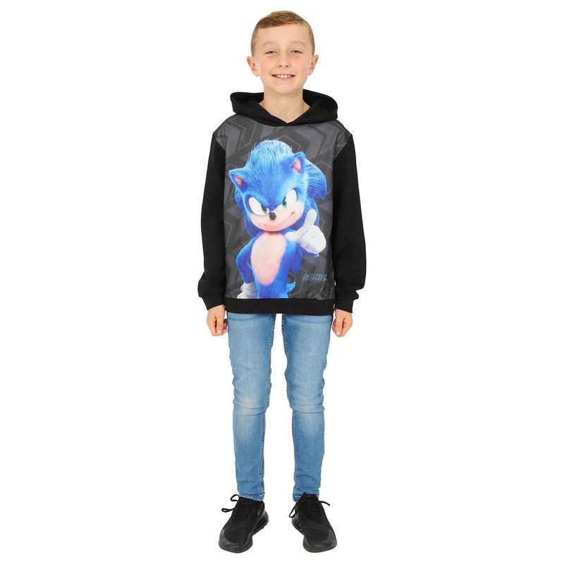 Official Sonic The Hedgehog Hooded Top Gaming Birthday Gift Kids Top Boys 4