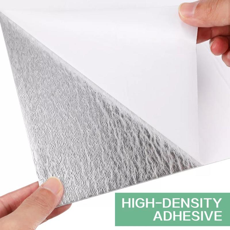 10 Sheets Peel & Stick 3D Tile Stickers Kitchen Bathroom Wall Stickers 60*30CM Decor Decorative Vinyl Decoration 6