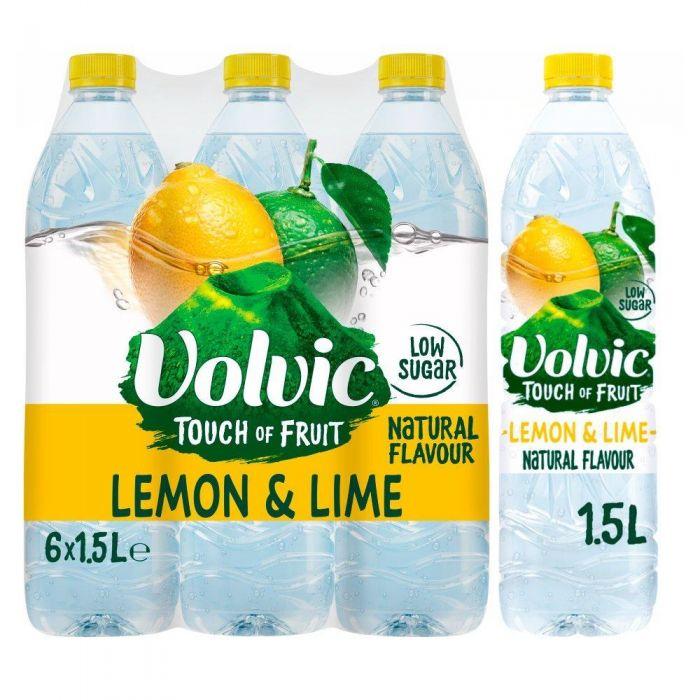 Volvic Touch of Fruit Lemon and Lime Pack of 6 x 1.5litre Bottles 1