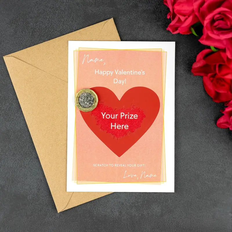 Personalised Valentines Day Scratch Card - Scratch To Reveal Your Gift -Couples Boyfriend Or Girlfriend Valentines Day Gift Idea 7