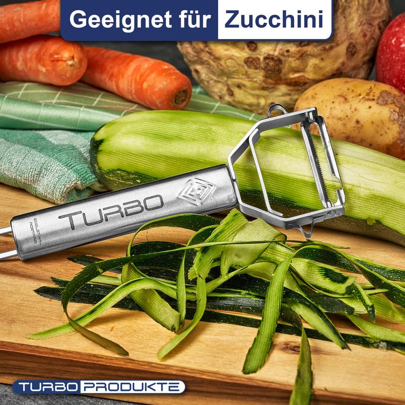 Stainless Steel Peeler, 3-in-1 Function for Fruits and Vegetables, Pendulum Blade for Left & Right Handed, Multicolor 7