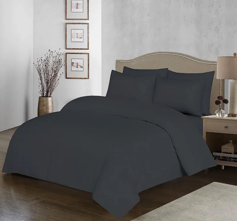 AR Ware Plain Microfiber Breathable Duvet Sets Washable All Sizes Single Double King Size and Super King White 1