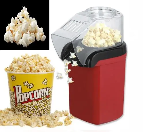 Hot Air Popcorn Popper, 1200W Electric Popcorn Maker, Air Popper, Red KUTT009RHot Air Popcorn Popper, 1200W Electric Popcorn Maker, Air Popper, Red KUTT009R 1