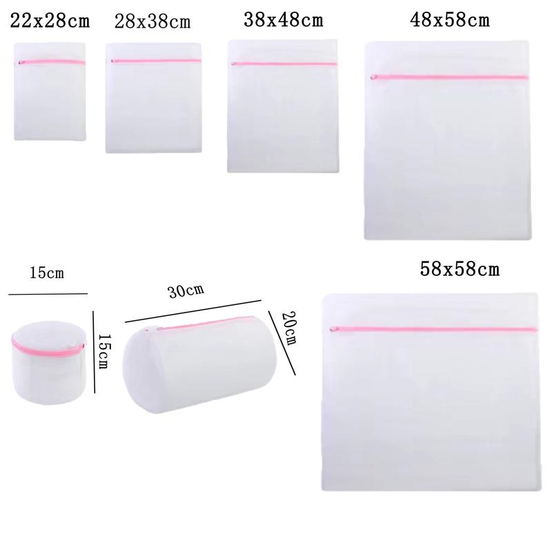 Zippered Mesh Laundry Bags for Washing Clothes, Socks, and Lingerie Multi-functional Durable Rectangle Apparel Wash Bags Accessories 1