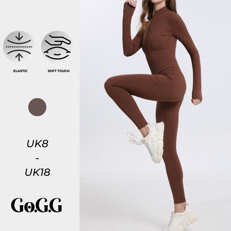 Go.G.G OnTheMove Soft Touch Sexy Long Sleeve Zip Front Jumpsuit Womenswear 2