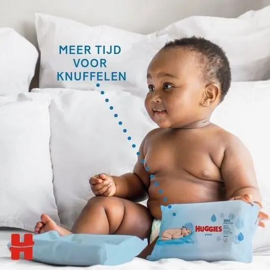 Huggies Pure, Baby Wipes, 18 Packs (1008 Wipes Total) - 99 Percent Pure Water Wipes - Fragrance Free for Gentle Cleaning and Protection - Natural Wet Wipes 2