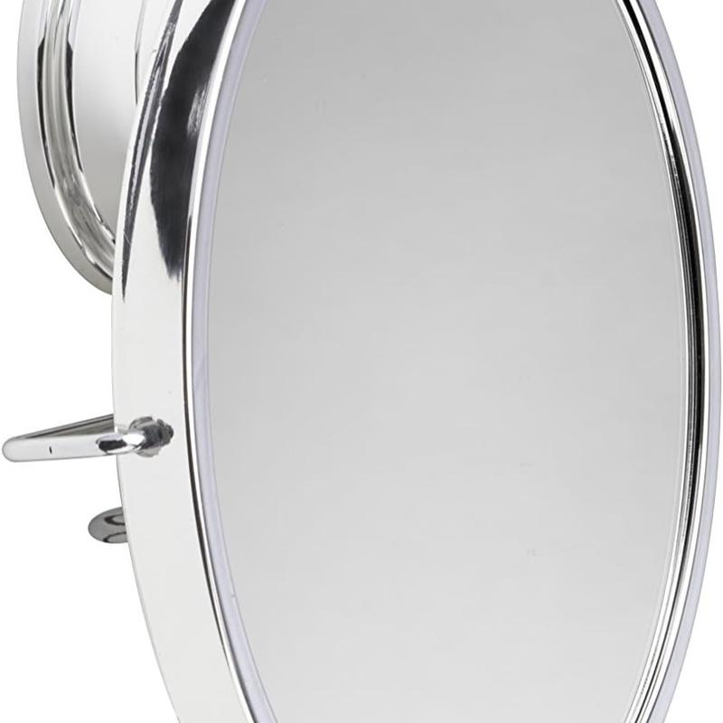 Croydex Rust Free Stick 'N' Lock Plus Swivel Anti-Fog Mirror Silver Metal 1