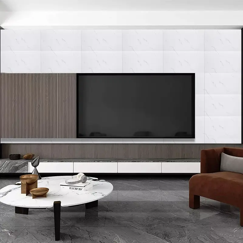 10PCS White Marble 2 PVC Wall Tile Stickers – Self-Adhesive 30x60cm for Kitchen & Bathroom Decorative Decor Ornaments Tiles Sticker pu stone panel Waterproof Bamboo Pet Plants Plastic Wooden 4