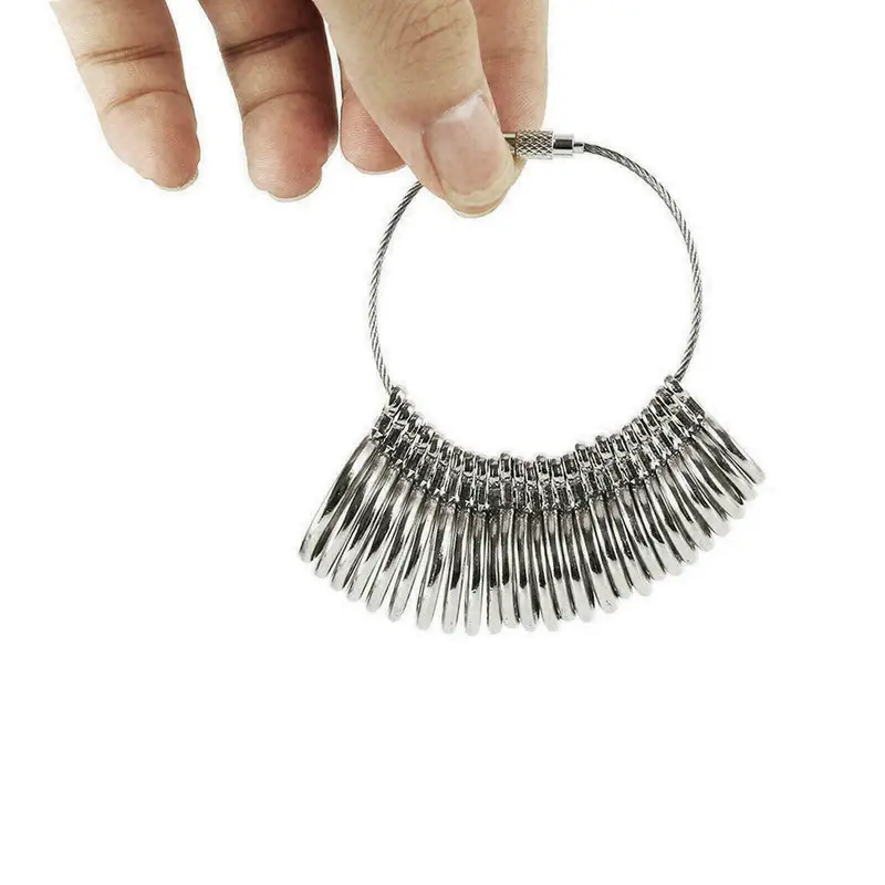 RING SIZE MEASURE UK FINGER SIZER GAUGE FOR MEN WOMEN SIZES A-Z REUSABLE SET 5