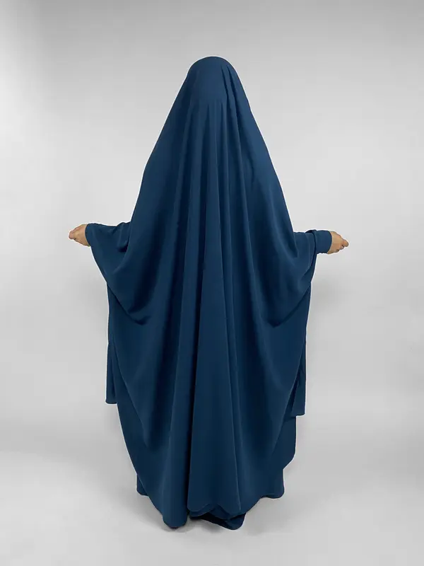 2 Piece Black Jilbab | Waterfall Style | Matte 3